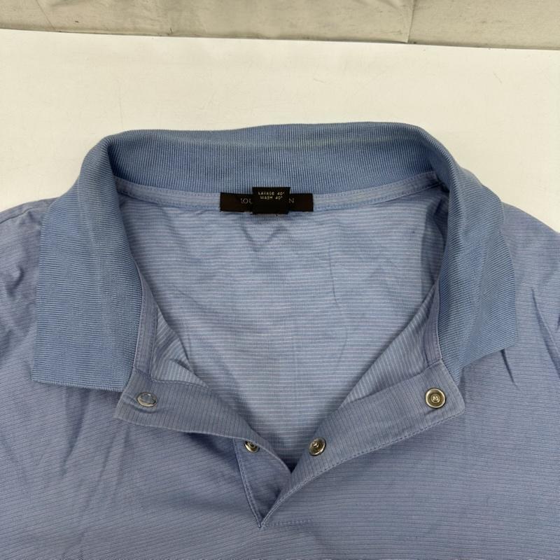 ルイヴィトン LOUIS VUITTON ポロシャツ 半袖 イタリア製 ボーダー ポロ シャツ XL 青 / ブルー / blue メンズ USED 古着 中古 50165418