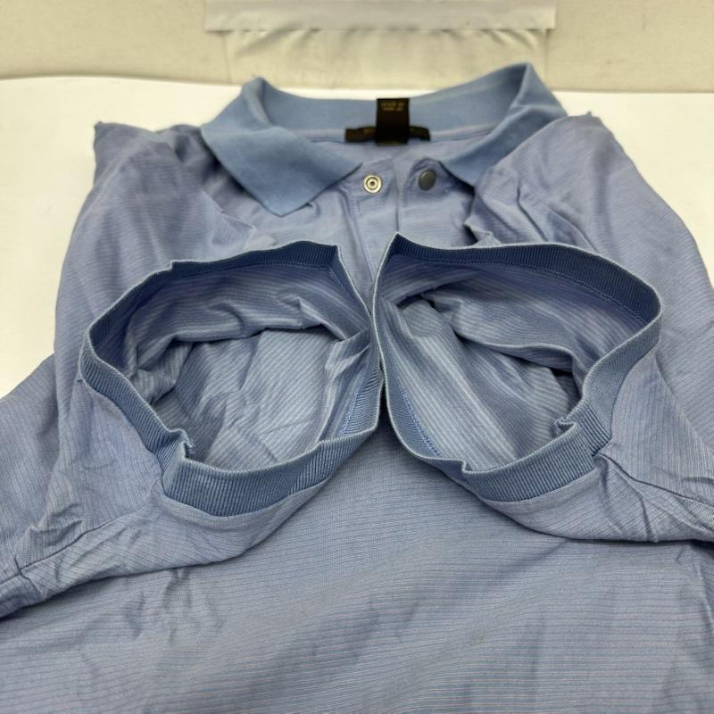 ルイヴィトン LOUIS VUITTON ポロシャツ 半袖 イタリア製 ボーダー ポロ シャツ XL 青 / ブルー / blue メンズ USED 古着 中古 50165418