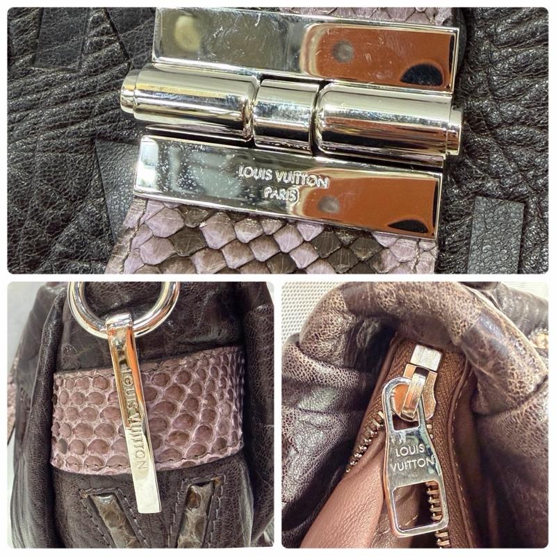 ルイヴィトン LOUIS VUITTON ショルダーバッグ ショルダーバッグ モノグラム コラージュ ルテス Lutece パイソン 2008AW ランウェイモデル マークジェイコブス期 エキゾチックレザー - ロゴ、文字 ダークブラウン / ダークブラウン / レディース USED 古着 中古 50165420