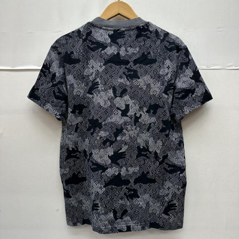 ルイヴィトン LOUIS VUITTON Tシャツ 半袖 LVロゴ ジャカード コットン モノグラム カモフラージュ Tシャツ RM202M UYO HJY06W S 紺 / ネイビー / navy メンズ USED 古着 中古 50165422