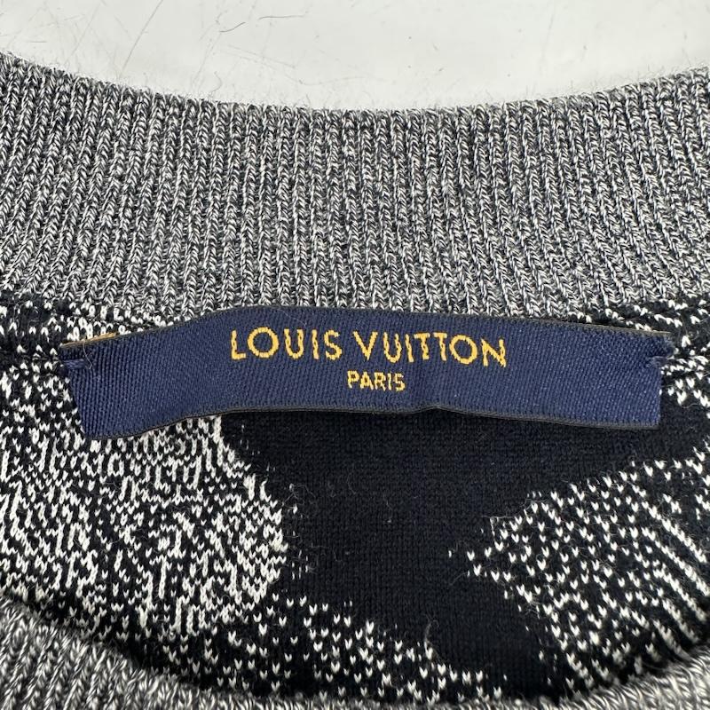 ルイヴィトン LOUIS VUITTON Tシャツ 半袖 LVロゴ ジャカード コットン モノグラム カモフラージュ Tシャツ RM202M UYO HJY06W S 紺 / ネイビー / navy メンズ USED 古着 中古 50165422