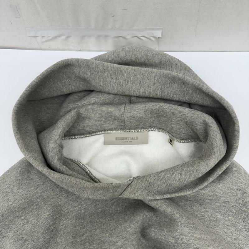 エッセンシャルズ ESSENTIALS パーカー 長袖 FEAR OF GOD バック ロゴ スウェット パーカー M 灰 / グレー / gray メンズ USED 古着 中古 50165423