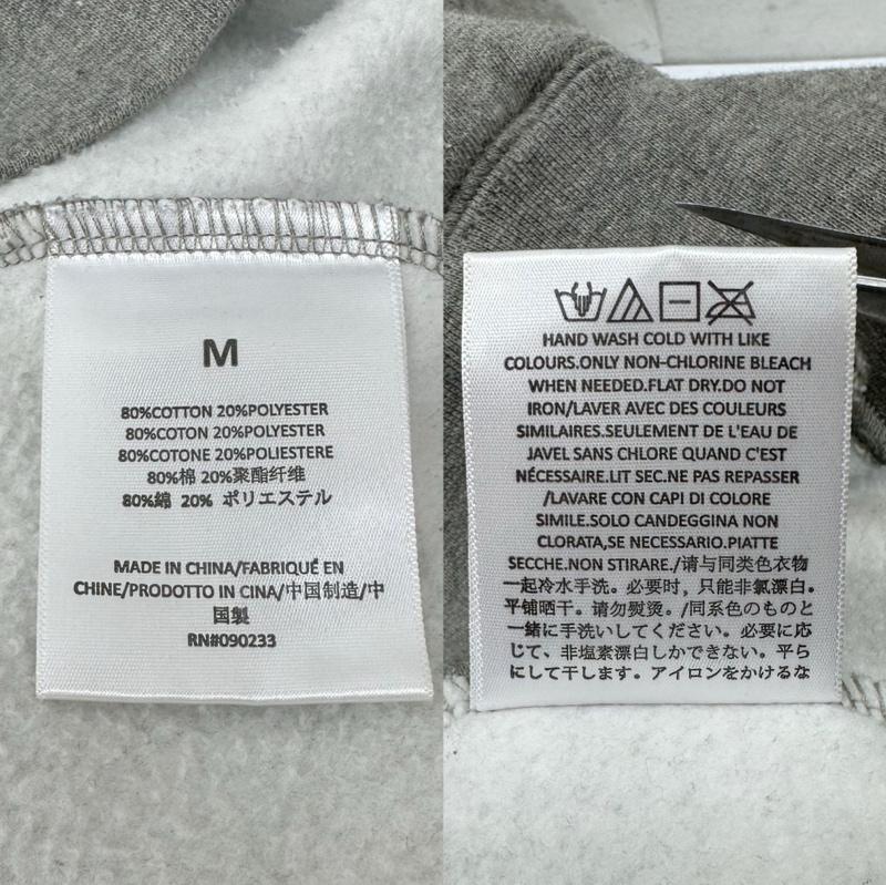エッセンシャルズ ESSENTIALS パーカー 長袖 FEAR OF GOD バック ロゴ スウェット パーカー M 灰 / グレー / gray メンズ USED 古着 中古 50165423