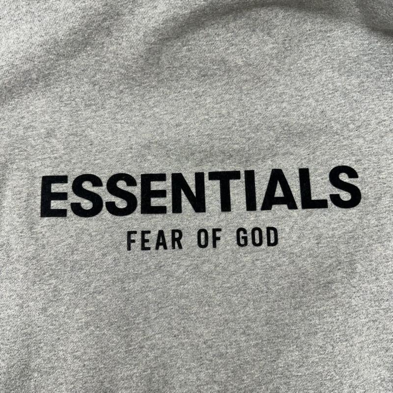 エッセンシャルズ ESSENTIALS パーカー 長袖 FEAR OF GOD バック ロゴ スウェット パーカー M 灰 / グレー / gray メンズ USED 古着 中古 50165423