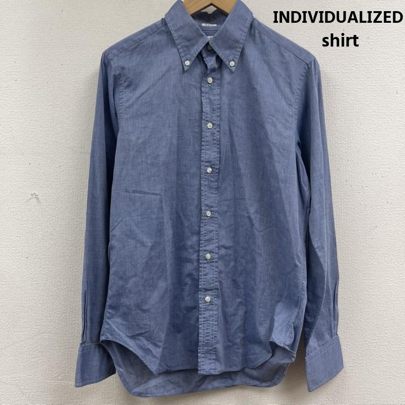 インディビジュアライズドシャツ INDIVIDUALIZED SHIRTS シャツ、ブラウス 長袖 USA製 slim fit シャンブレー カジュアル ドレス シャツ 15 1/2-33 水色 / ライトブルー / メンズ USED 古着 中古 50165424
