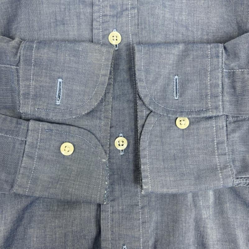 インディビジュアライズドシャツ INDIVIDUALIZED SHIRTS シャツ、ブラウス 長袖 USA製 slim fit シャンブレー カジュアル ドレス シャツ 15 1/2-33 水色 / ライトブルー / メンズ USED 古着 中古 50165424