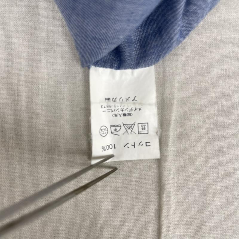 インディビジュアライズドシャツ INDIVIDUALIZED SHIRTS シャツ、ブラウス 長袖 USA製 slim fit シャンブレー カジュアル ドレス シャツ 15 1/2-33 水色 / ライトブルー / メンズ USED 古着 中古 50165424
