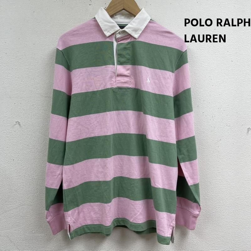 ポロラルフローレン POLO RALPH LAUREN ポロシャツ 長袖 CLASSIC FIT ラガーシャツ アイコニック ラグビー 長袖 ポロシャツ S 桃 / ピンク / pink メンズ USED 古着 中古 50165426