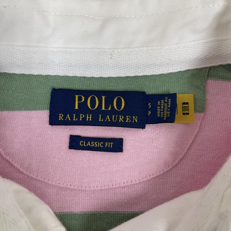 ポロラルフローレン POLO RALPH LAUREN ポロシャツ 長袖 CLASSIC FIT ラガーシャツ アイコニック ラグビー 長袖 ポロシャツ S 桃 / ピンク / pink メンズ USED 古着 中古 50165426