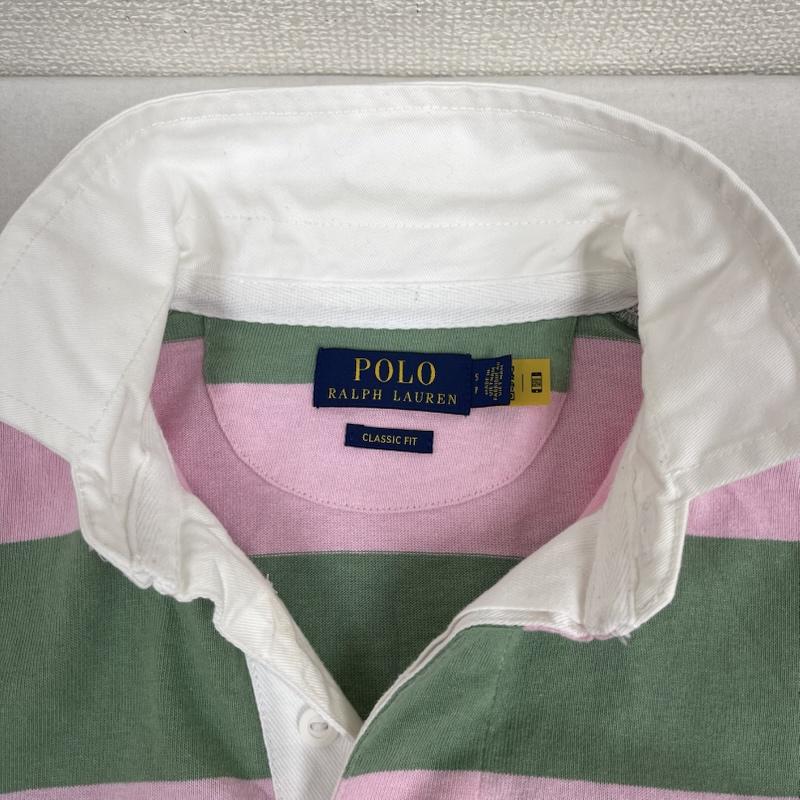 ポロラルフローレン POLO RALPH LAUREN ポロシャツ 長袖 CLASSIC FIT ラガーシャツ アイコニック ラグビー 長袖 ポロシャツ S 桃 / ピンク / pink メンズ USED 古着 中古 50165426