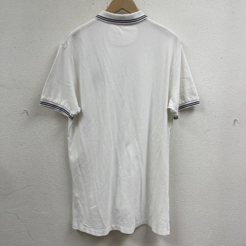 ポロバイラルフローレン Polo by RALPH LAUREN ポロシャツ 半袖 モノグラム エンブレム 刺繍 鹿の子 半袖 ポロシャツ トップス L 白 / ホワイト / white メンズ USED 古着 中古 50165427