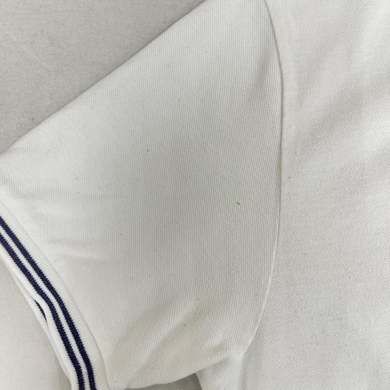 ポロバイラルフローレン Polo by RALPH LAUREN ポロシャツ 半袖 モノグラム エンブレム 刺繍 鹿の子 半袖 ポロシャツ トップス L 白 / ホワイト / white メンズ USED 古着 中古 50165427