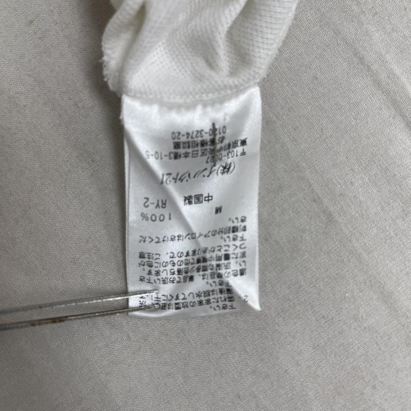 ポロバイラルフローレン Polo by RALPH LAUREN ポロシャツ 半袖 モノグラム エンブレム 刺繍 鹿の子 半袖 ポロシャツ トップス L 白 / ホワイト / white メンズ USED 古着 中古 50165427