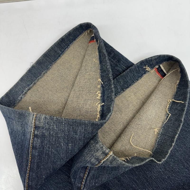 エヴィス EVISU パンツ デニム、ジーンズ W38 EVISU PARIS カモメ 刺繍 ボタンフライ デニム パンツ 0001 38インチ インディゴ / インディゴ / Indigo メンズ USED 古着 中古 50165428
