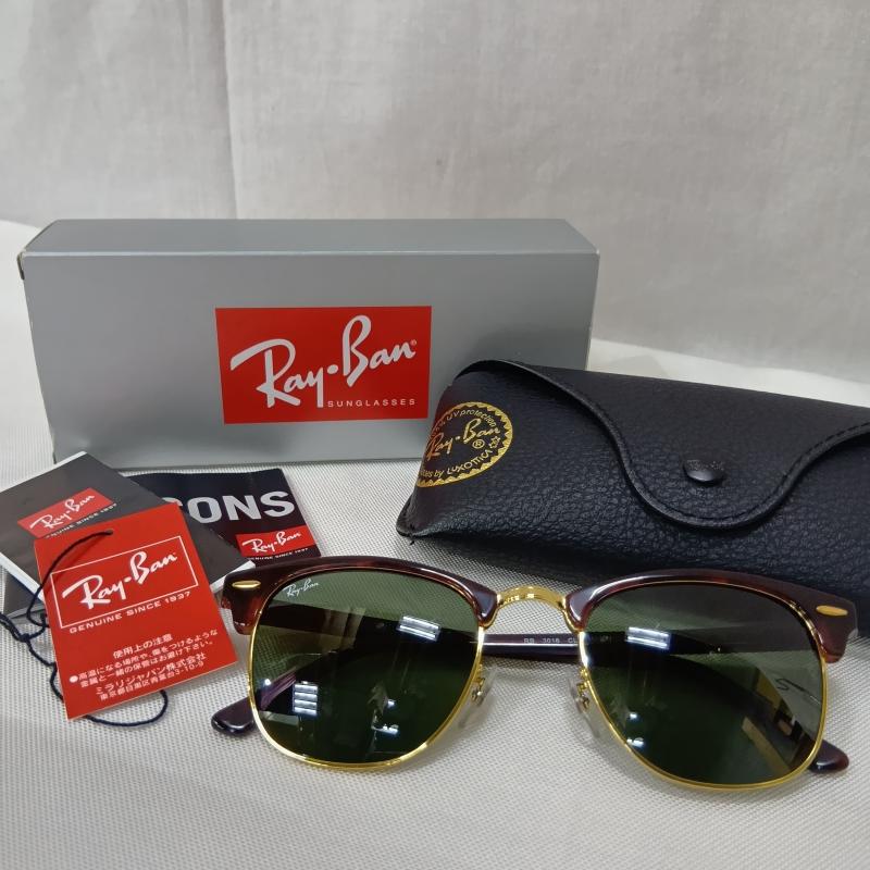 レイバン Ray-Ban めがね・サングラス サングラス RB3016 CLUBMASTER クラブマスター W0366 トータス ベッコウ柄 ブラウン - 無地 茶 / ブラウン / brown メンズ USED 古着 中古 50165431