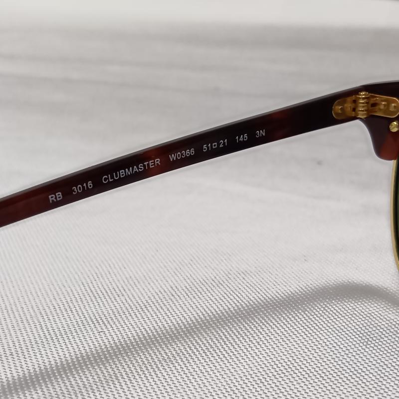 レイバン Ray-Ban めがね・サングラス サングラス RB3016 CLUBMASTER クラブマスター W0366 トータス ベッコウ柄 ブラウン - 無地 茶 / ブラウン / brown メンズ USED 古着 中古 50165431
