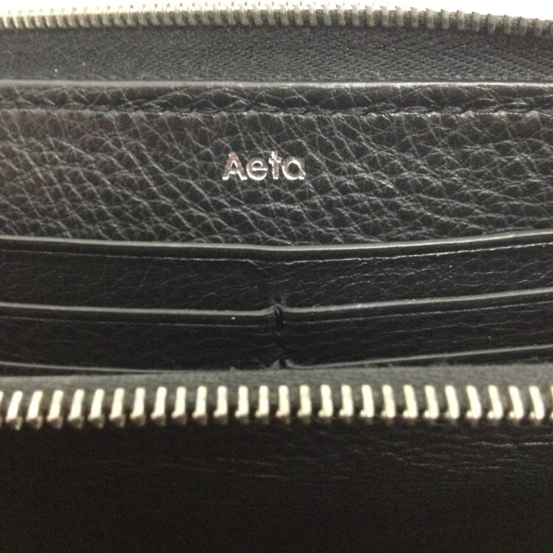 古着 USED 財布 長財布 aeta 財布 長財布 ラウンドファスナー - 黒 / ブラック / black メンズ USED 古着 中古 50165432