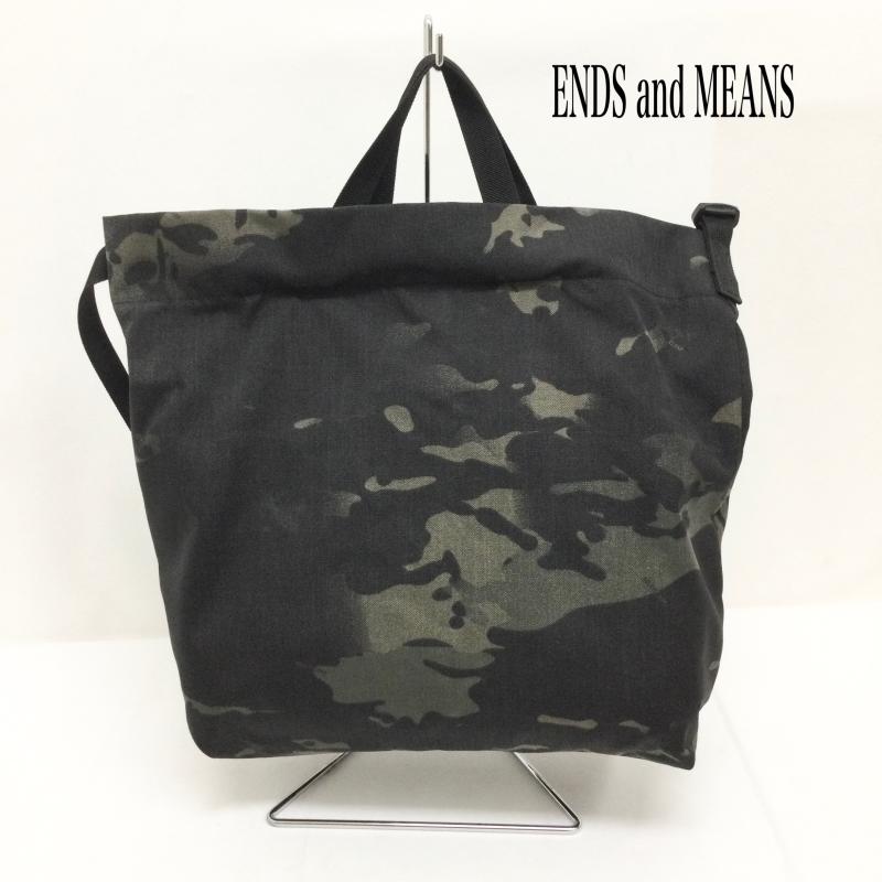 エンズアンドミーンズ ENDS and MEANS トートバッグ トートバッグ ENDS and MEANS　2WAY　迷彩　CORDURA - カモフラージュ柄・迷彩 黒 / ブラック / black メンズ USED 古着 中古 50165434