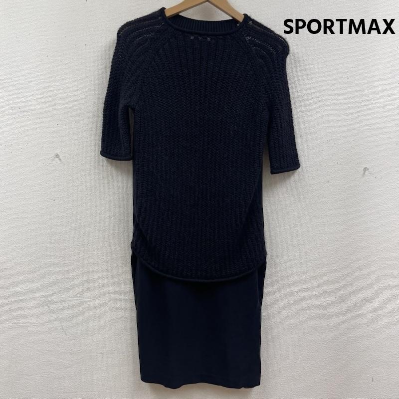 スポーツマックス SPORTMAX ワンピース ロングスカート ニット ドッキング タイト フォーマル ワンピース S 黒 / ブラック / black レディース USED 古着 中古 50165437