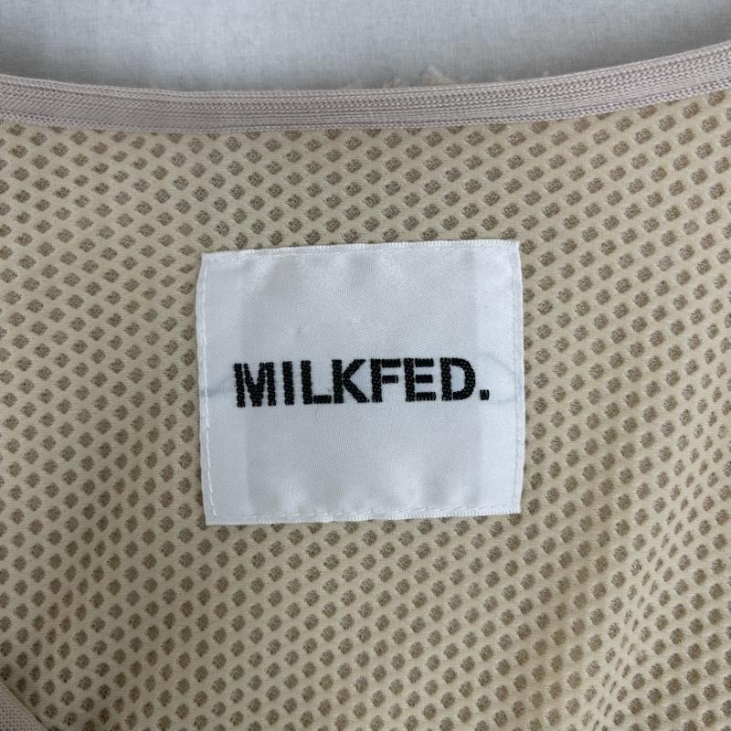 ミルクフェド MILKFED. ジャケット、上着 ジャンパー、ブルゾン SLEEVE LOGO V NECK ジップアップ ボア ジャケット ジャンパー 103213021013 one ベージュ / ベージュ / beige レディース USED 古着 中古 50165445