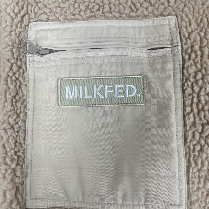 ミルクフェド MILKFED. ジャケット、上着 ジャンパー、ブルゾン SLEEVE LOGO V NECK ジップアップ ボア ジャケット ジャンパー 103213021013 one ベージュ / ベージュ / beige レディース USED 古着 中古 50165445