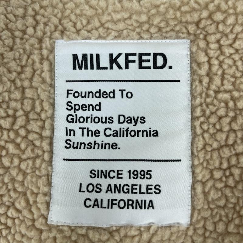 ミルクフェド MILKFED. ジャケット、上着 ジャンパー、ブルゾン SLEEVE LOGO V NECK ジップアップ ボア ジャケット ジャンパー 103213021013 one ベージュ / ベージュ / beige レディース USED 古着 中古 50165445
