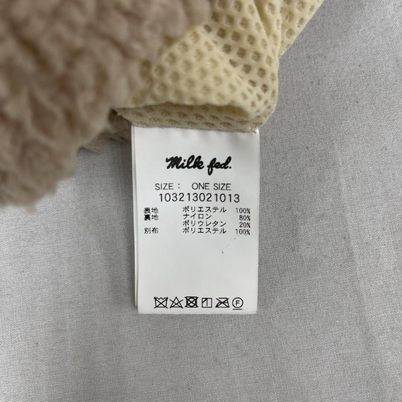 ミルクフェド MILKFED. ジャケット、上着 ジャンパー、ブルゾン SLEEVE LOGO V NECK ジップアップ ボア ジャケット ジャンパー 103213021013 one ベージュ / ベージュ / beige レディース USED 古着 中古 50165445