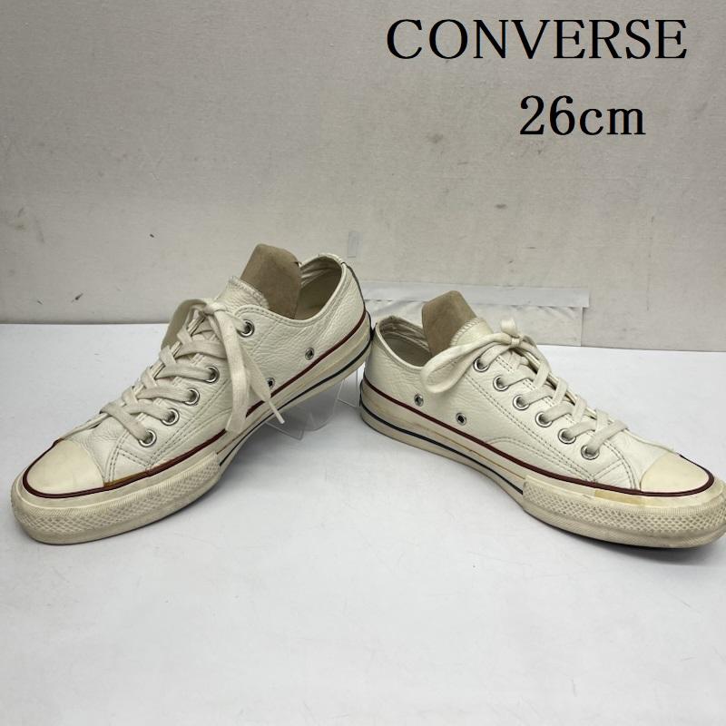 コンバース CONVERSE スニーカー スニーカー Addict CHUCK TAYLOR LEATHER OX 1CL144 レザー スニーカー 26.0cm 白 / ホワイト / white メンズ USED 古着 中古 50165446