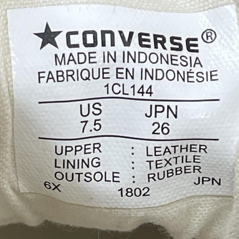 コンバース CONVERSE スニーカー スニーカー Addict CHUCK TAYLOR LEATHER OX 1CL144 レザー スニーカー 26.0cm 白 / ホワイト / white メンズ USED 古着 中古 50165446