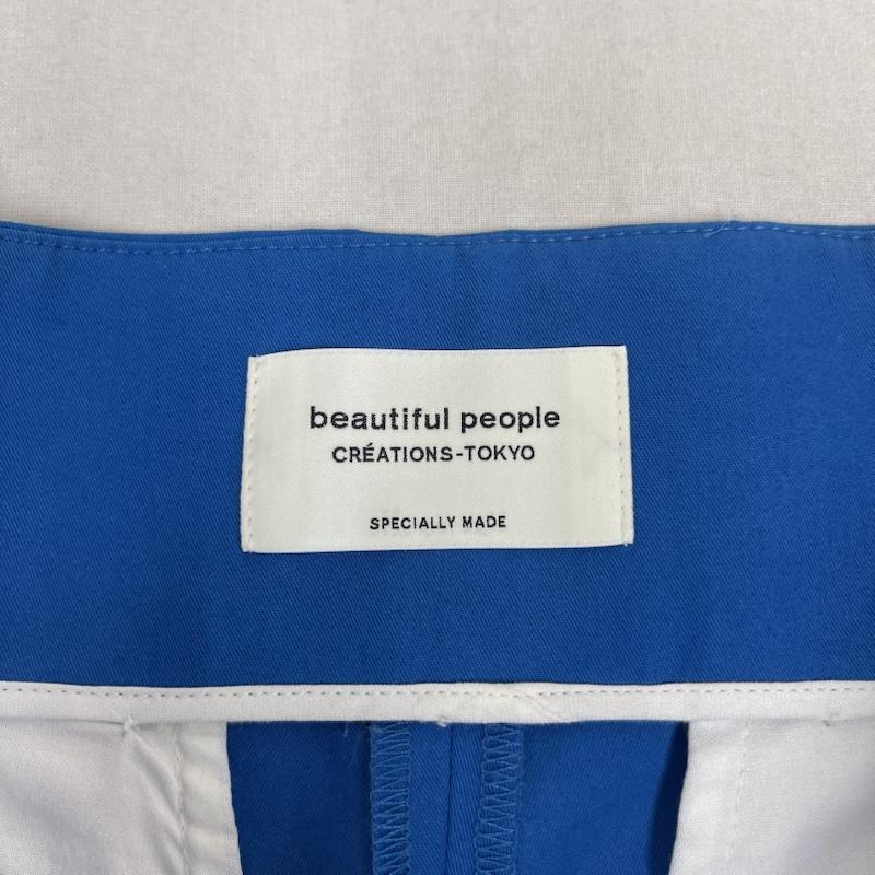 ビューティフルピープル beautiful people パンツ ワークパンツ、ペインターパンツ 日本製 wide straight スラックス ワイド パンツ 1745105001 38 青 / ブルー / blue レディース USED 古着 中古 50165449
