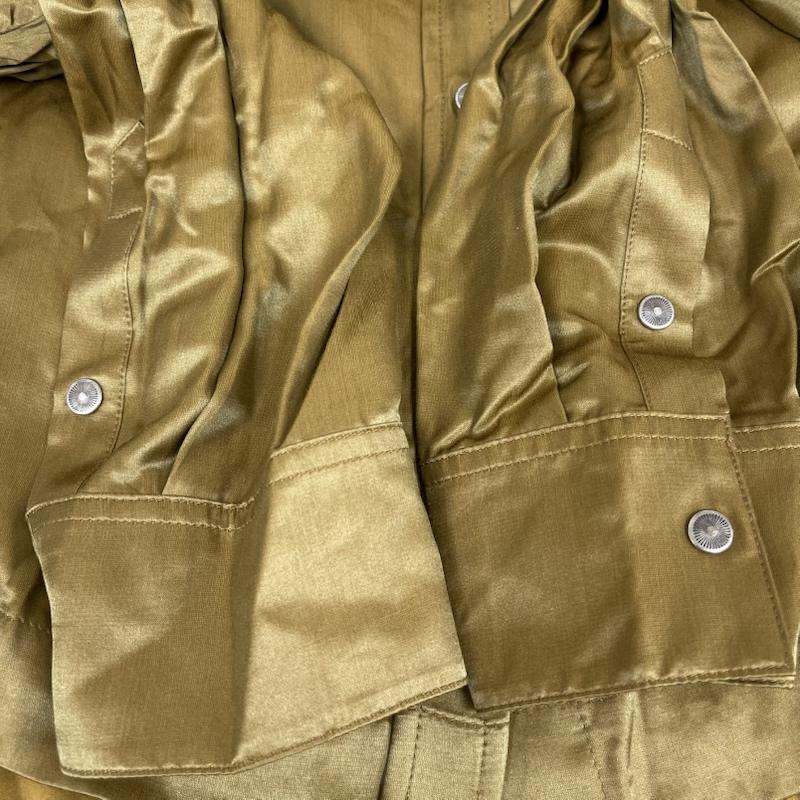 ディーゼル DIESEL スカート ひざ丈スカート オーバルDメタル ロゴ シルク混 サテン スカート シャツ O-SUZ XS 金 / ゴールド / gold color レディース USED 古着 中古 50165450