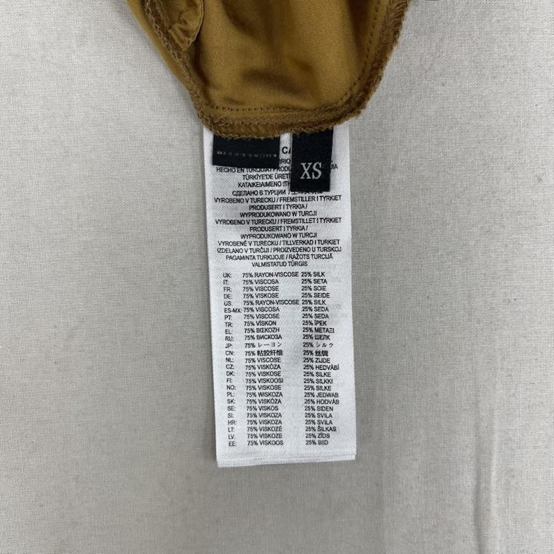 ディーゼル DIESEL スカート ひざ丈スカート オーバルDメタル ロゴ シルク混 サテン スカート シャツ O-SUZ XS 金 / ゴールド / gold color レディース USED 古着 中古 50165450