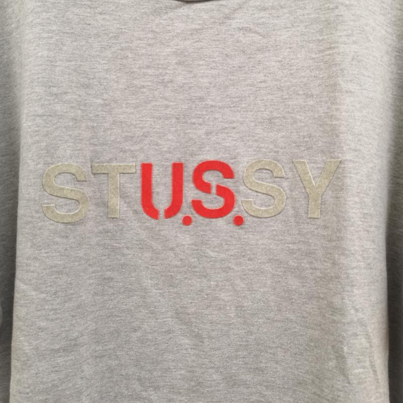ステューシー STUSSY Tシャツ 半袖 90s 紺タグ USA製 フェルト ワッペン 半袖 Tシャツ L 灰 / グレー / gray メンズ USED 古着 中古 50165457