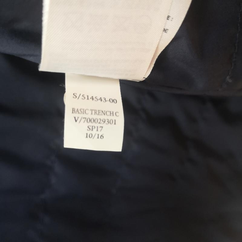 バナナリパブリック BANANA REPUBLIC コート トレンチコート ダブルブレスト仕様 ガンフラップ 胸元フラップ ミドル丈 プリマロフト トレンチコート 514543-00 S 紺 / ネイビー / navy メンズ USED 古着 中古 50165462