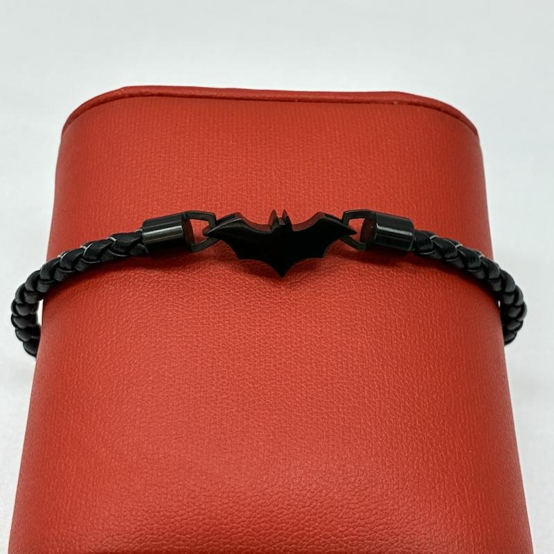 ポリス POLICE アクセサリー ブレスレット、バングル BATMAN バットマン バットラング 編み込み レザー ブレスレット - メンズ USED 古着 中古 50165463