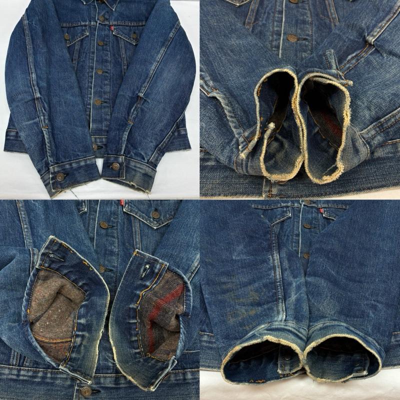 リーバイス Levi s ジャケット、上着 ジャンパー、ブルゾン 70s 80s 70505-0317 USA製 ボタン裏52 スモールe トラッカー デニムジャケット TROY ブランケットライナー - メンズ USED 古着 中古 50165470
