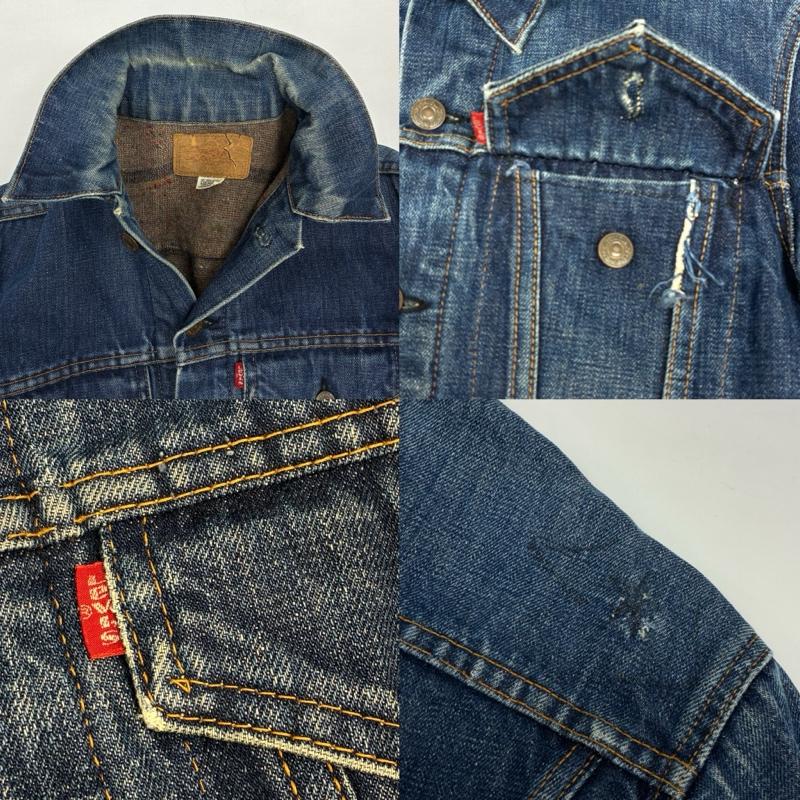 リーバイス Levi s ジャケット、上着 ジャンパー、ブルゾン 70s 80s 70505-0317 USA製 ボタン裏52 スモールe トラッカー デニムジャケット TROY ブランケットライナー - メンズ USED 古着 中古 50165470