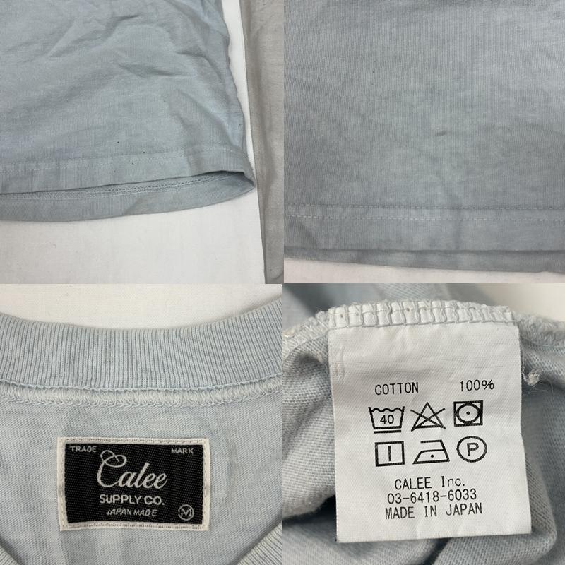 キャリー CALEE タンクトップ タンクトップ ロゴ クルーネック タンクトップ ノースリーブ M 水色 / ライトブルー / メンズ USED 古着 中古 50165473
