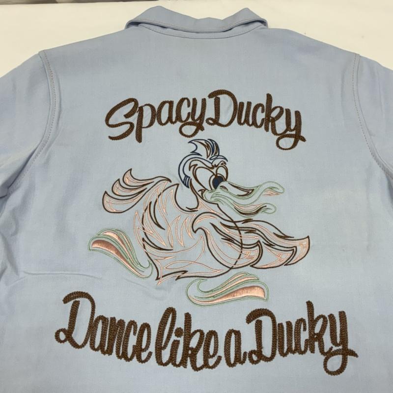古着 USED シャツ、ブラウス 半袖 Spacy Ducky スペーシーダッキー 音符 チェーンステッチ オープンカラー 開襟 ロカビリー シャツ XS メンズ USED 古着 中古 50165477