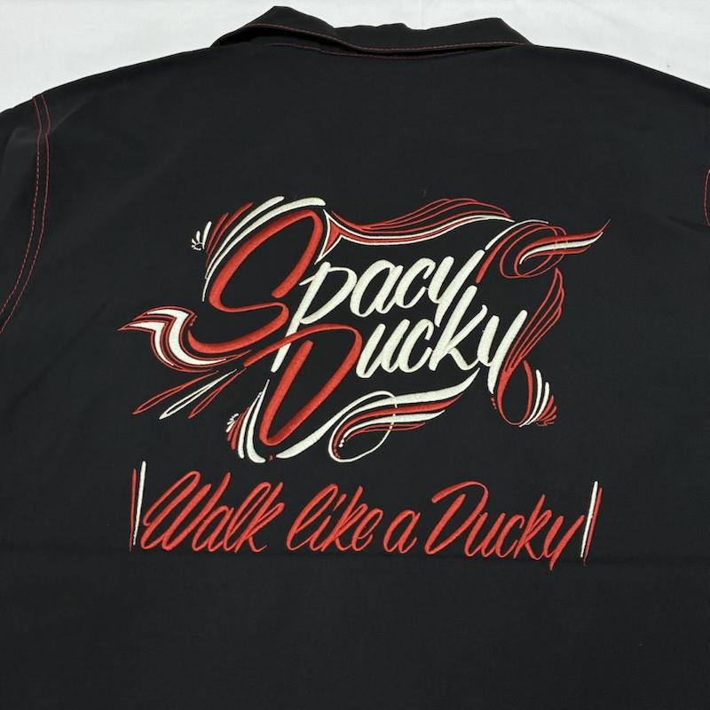 古着 USED シャツ、ブラウス 半袖 Spacy Ducky スペーシーダッキー パイピング ステッチ 裾ボタン オープンカラー 開襟 ロカビリー シャツ M メンズ USED 古着 中古 50165478