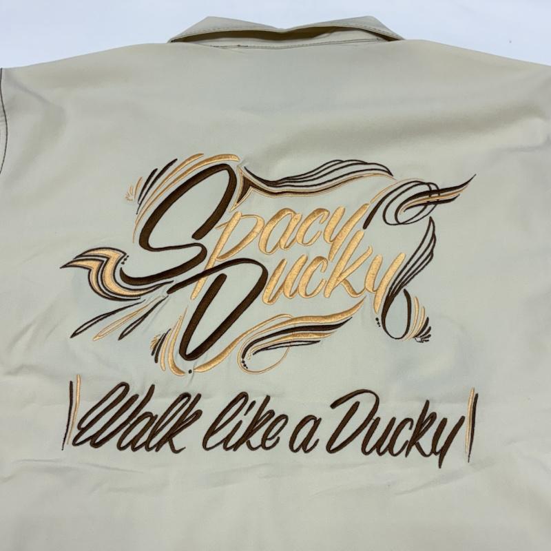 古着 USED シャツ、ブラウス 半袖 Spacy Ducky スペーシーダッキー パイピング ステッチ 裾ボタン オープンカラー 開襟 ロカビリー シャツ M メンズ USED 古着 中古 50165479