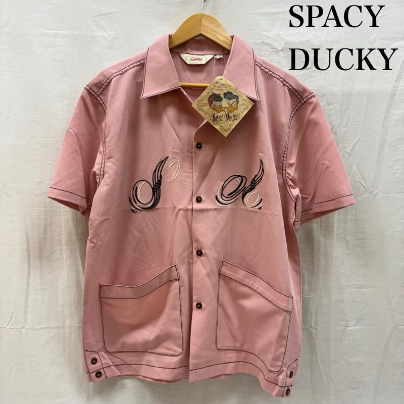 古着 USED シャツ、ブラウス 半袖 Spacy Ducky スペーシーダッキー パイピング ステッチ 裾ボタン オープンカラー 開襟 ロカビリー シャツ M メンズ USED 古着 中古 50165481