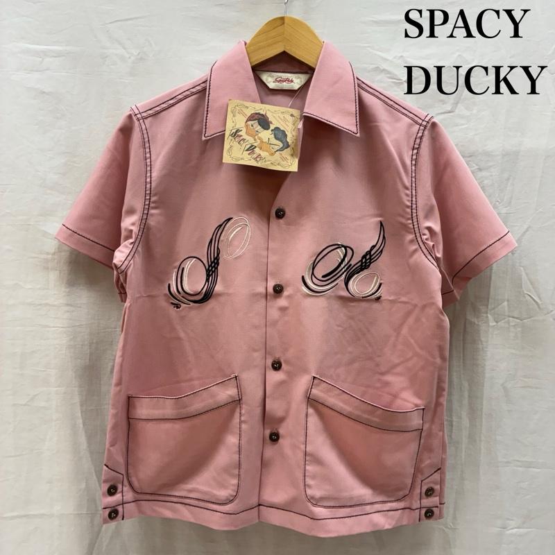 古着 USED シャツ、ブラウス 半袖 Spacy Ducky スペーシーダッキー パイピング ステッチ 裾ボタン オープンカラー 開襟 ロカビリー シャツ XS メンズ USED 古着 中古 50165484
