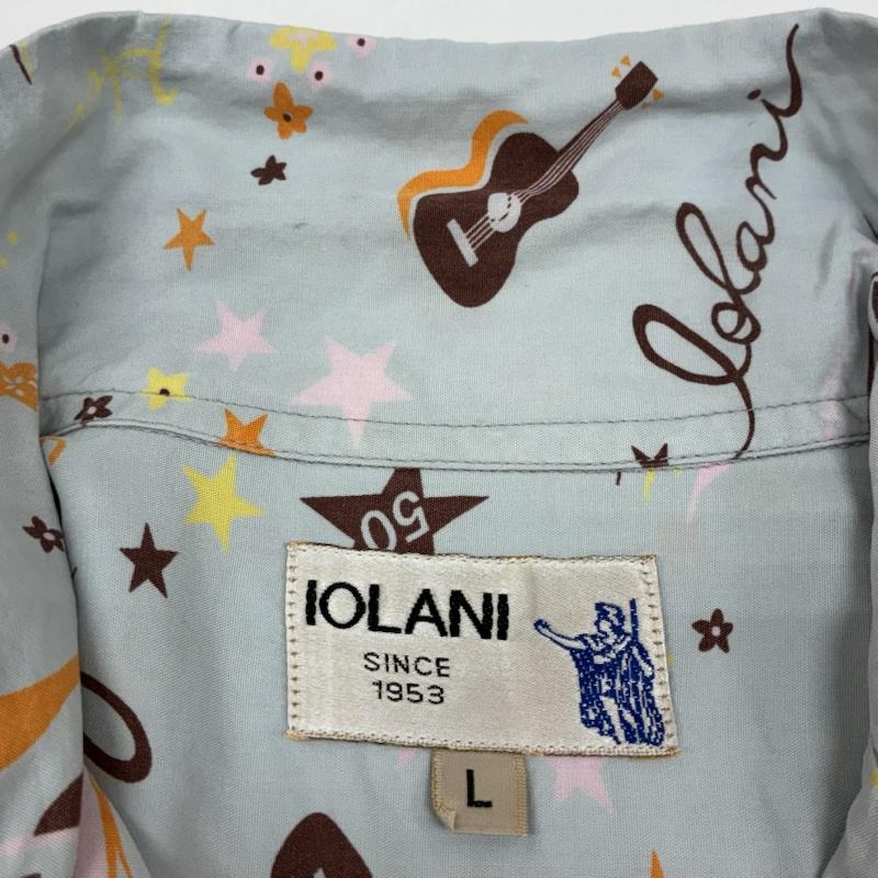 イオラニ IOLANI シャツ、ブラウス 半袖 90s レーヨン オープンカラー アロハシャツ ヴィンテージ L メンズ USED 古着 中古 50165494