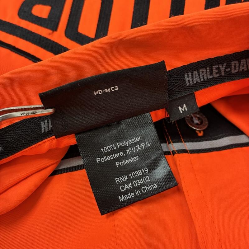 ハーレーダビッドソン Harley-Davidson シャツ、ブラウス 半袖 シールド ワッペン リフレクター ライン オープンカラー ワークシャツ M メンズ USED 古着 中古 50165495