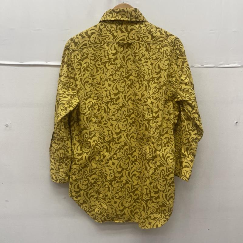 ポールスミス Paul Smith シャツ、ブラウス 長袖 日本製 アラベスク 唐草模様 総柄 長袖 デザイン シャツ L 黄 / イエロー / yellow メンズ USED 古着 中古 50165496