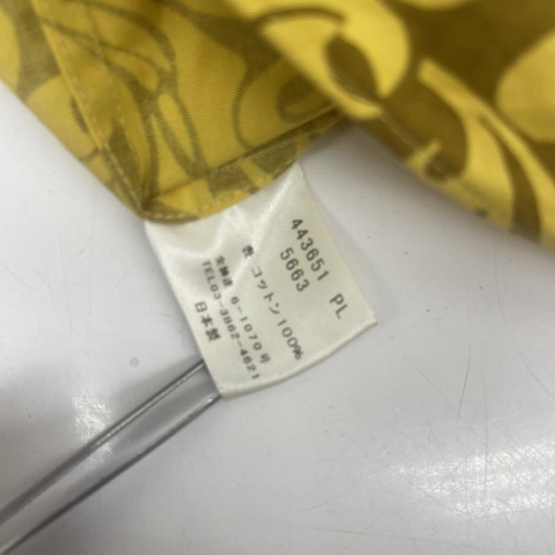 ポールスミス Paul Smith シャツ、ブラウス 長袖 日本製 アラベスク 唐草模様 総柄 長袖 デザイン シャツ L 黄 / イエロー / yellow メンズ USED 古着 中古 50165496