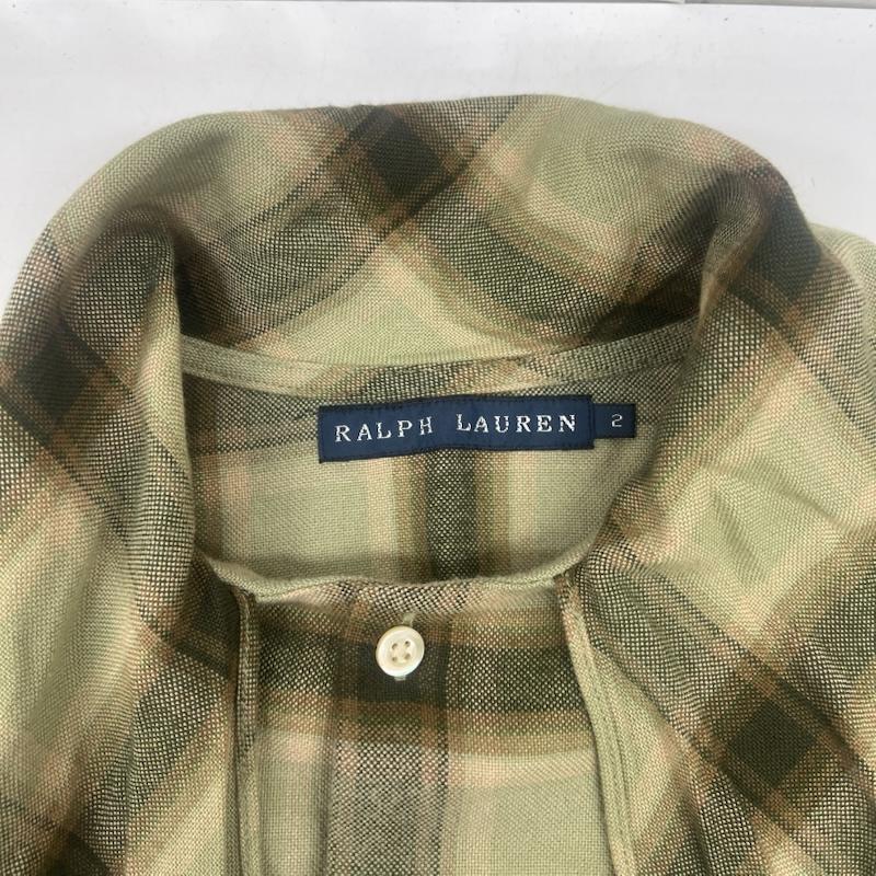 ラルフローレン RALPHLAUREN シャツ、ブラウス 長袖 ボウタイ リボン ウール混 チェック ブラウス ネルシャツ 2 マルチカラー / マルチカラー / multicolor レディース USED 古着 中古 50165497