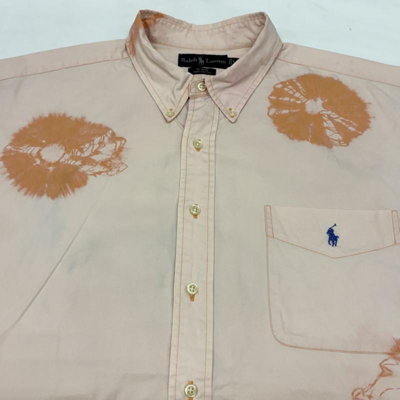 ラルフローレン RALPHLAUREN シャツ、ブラウス 半袖 BLAKE タイダイ ポケット ポニー 刺繍 ボタンダウン シャツ コットン ビッグサイズ XXL メンズ USED 古着 中古 50165498