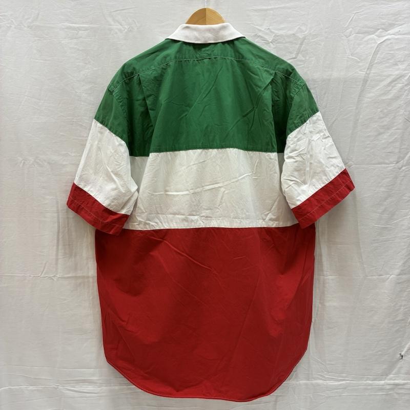 ポロバイラルフローレン Polo by RALPH LAUREN シャツ、ブラウス 半袖 90s シンガポール製 イタリアカラー リブ襟 袖 ポニー 刺繍 ビッグサイズ シャツ L メンズ USED 古着 中古 50165499